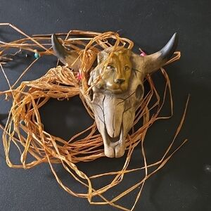 Decorative Bull Skull Wall Hanging